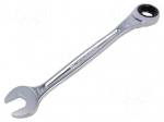 Wrench: combination spanner | rattle | 17mm | L: 225mm | satin
