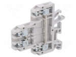 Splice terminal: rail | 32A | 690V | screw terminal | grey | polyamide