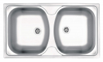 2-bowl steel sink