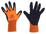 Protective gloves | Size: 11,XXL | orange | acrylic,latex