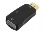 &Uuml;hendused // Different Audio, Video, Data connection plug and sockets // 92-121# Przejście hdmi wtyk - vga gniazdo+gn.3,5"