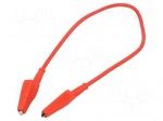 Test lead | Inom: 10A | Len: 0.3m | both sides,crocodile clip | red