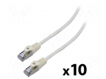 Patch cord | F/UTP | Cat: 6 | RJ45 plug,both sides | stranded | CCA | 3m
