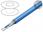 Wire: coaxial | Twinax | 2x20AWG | stranded | Cu | PVC | blue | 152m | 500ft