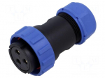Connector: circular | plug | female | PIN: 3 | IP67 | SY29 | 50A | 500V | 7AWG