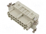 Connector: HDC | contact insert | female | CSE | PIN: 16 | 16A | 600V