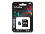 Memory cards ADATA  ADATA 64GB Micro SDXC UHS-I U3 V30S + Ad