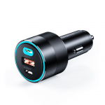 Adapter Choetech Choetech fast car charger 130W 2xUSB-C + USB-A black (TC0011)