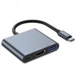 Other Computer Accessory Tech-Protect  HUB Tech-Protect V1 3in1 USB-C - USB-A 3.0 / USB-C PD 100W / HDMI 4K 30Hz - gray