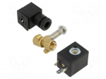 Electromagnetic valve | G 1/4" | brass | FKM | Valve: 2/2 NC | 230VAC