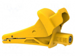Crocodile clip | 20A | 1.5kV | yellow | Grip capac: max.25mm