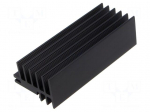 Heatsink: extruded | grilled | black | L: 100mm | W: 30mm | H: 45mm
