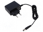 Power supply: switching | mains,plug-in | 9VDC | 1A | 9W | Out: 5,5/2,1