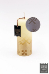 Baltic Candles "The Sign of Jumis" / burning time 45h (60x140mm) White pearl