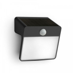 PHILIPS Yarixa ar solāro uzlādi WA 2.2W 2700K melns gaismeklis ar infrasarkano kustības sensoru
