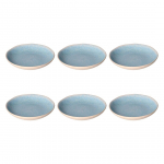 ROSE&TULIPANI CONCERTO FUSE AZZURRO Set of 6 soup plates 21 cm