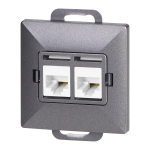 Uued tooted // Gniazdo 2xRJ45 Cat5 Pearl, RJ45-5CAT/P2, antracyt