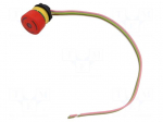Switch: emergency stop | 22mm | Stabl.pos: 2 | NC x2 | red | LED | IP65
