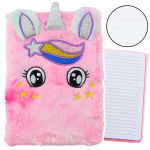 Pluszowy Notatnik W Linie Jednorożec R&oacute;żowy Tęczowy