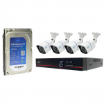 AHD PNI House PTZ1500 video surveillance kit with 4 outdoor 5MP cameras and PNI SafeHouse 1TB included