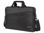 Laptop bag | BEIRA | 15.6" | black | poliester 300D | Dim: 395x50x270mm