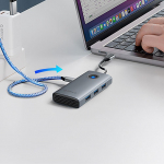 Converter Orico  USB-A (female) || USB-C (męski) || USB-C (female) || HDMI-A (female)