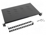 Shelf | 1U | black | Standard: 19" | rack shelf