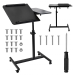 Maclean mobile desk/laptop stand, black, height adjustment 59-89cm, max. 30kg , MC-121 B