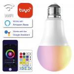 LED Spuldze ar pulti  TUYA WIFI A60, E27, 9w 810lm