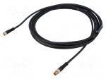 Cable: for sensors/automation | M8 | PIN: 3 | 5m | plug | 60VDC | 50VAC | 4A
