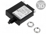 Circuit breaker | Urated: 240VAC | 28VDC | 1.2A | SPST | Poles: 1 | screw