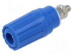 Laboratory connector: 4mm banana | socket | 30VAC | 60VDC | 25A | blue