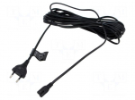 Cable | CEE 7/16 (C) plug,IEC C7 female | 5m | black | 2.5A | 230V