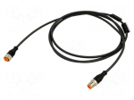 Cable: for sensors/automation | PIN: 4 | 2m | plug | 230VDC | 230VAC | 4A