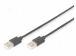 Cable | High Speed,USB 2.0 | USB A plug,both sides | nickel plated