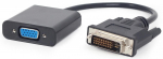 Gembird DVI-D Male - VGA Female 0.2m Black Full HD