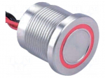 Switch: piezoelectric | Pos: 2 | SPST-NO | 0.2A/24VAC | 0.2A/24VDC