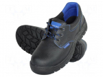 Shoes | Size: 43 | black/blue | leather | slip | with metal toecap