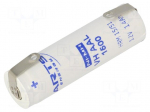 Re-battery: Ni-MH | AA | 1.2V | 1500mAh | soldering lugs | &Oslash;14x49.2mm