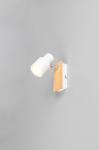 Trio Pierre spot 1-pc matt white/wood gaismeklis R81981731 4017807638141