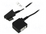 Cable: telephone | TAE F socket,TAE F plug | 10m | black | Core: CCA