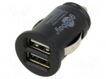 USB power supply | USB A socket x2 | Sup.volt: 12&divide;24VDC | Inom: 3.1A
