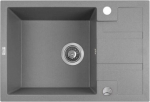 Barbados,granite sink,with siphon,65x44x20cm,grey