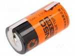 Battery: lithium | 3.6V | C | soldering lugs | &Oslash;26x50.9mm | 6000mAh