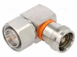 Adapter | angled | 4,3-10 male,4,3-10 female