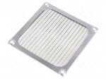 Guard | 92x92mm | Mat: metal | Mounting: screw | A: 92mm | B: 82.5mm