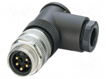 Connector: 7/8" | plug | PIN: 5 | angled | unshielded | 9A | 300V | IP67