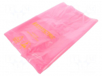 Waste bag | ESD | 25um | 35l | 100pcs | Features: dissipative | pink