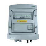 Switchgear attached DCAC hermetic IP65 EMITTER with Noark 1000V type 2 DC surge arrester, 1 x PV string, 1 x MPPT // og. AC Noark Type 2, 10A 3-F, RCD Type A 40A/300mA