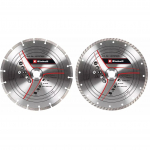 EINHELL turbo diamond cutting disc, ? 230 x 22.23 x 1.8mm, set of 2 for angle grinders